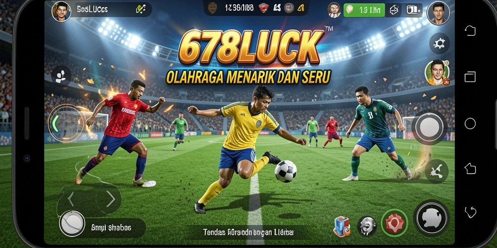 Screenshot 678LUCK menampilkan aksi seru dalam pertandingan olahraga.