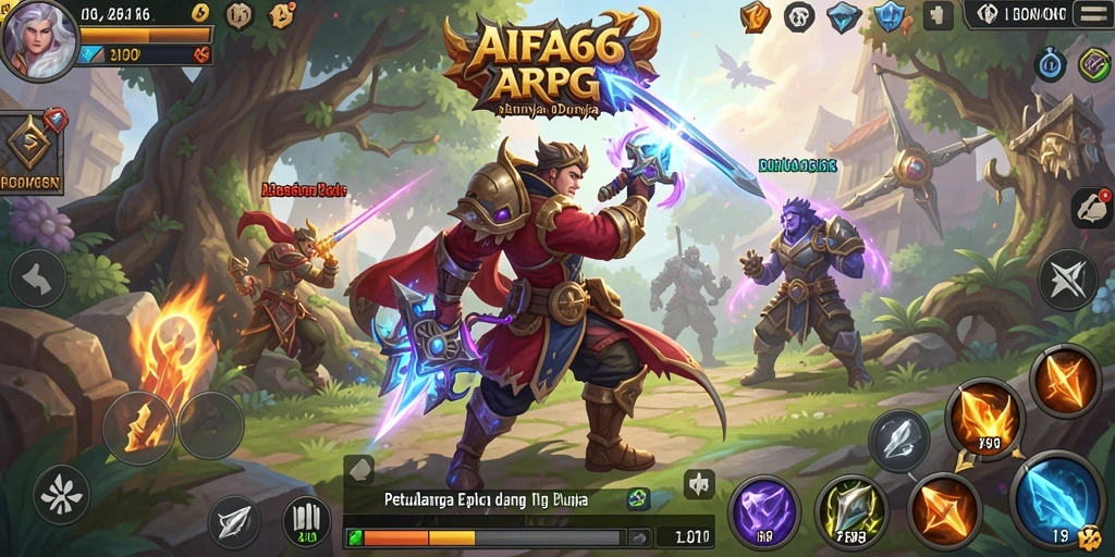 Menampilkan aksi pertempuran seru dalam AIFA66 ARPG.