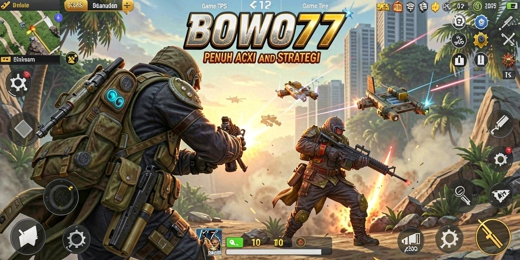 Screenshot tampilan gameplay menegangkan BOWO77