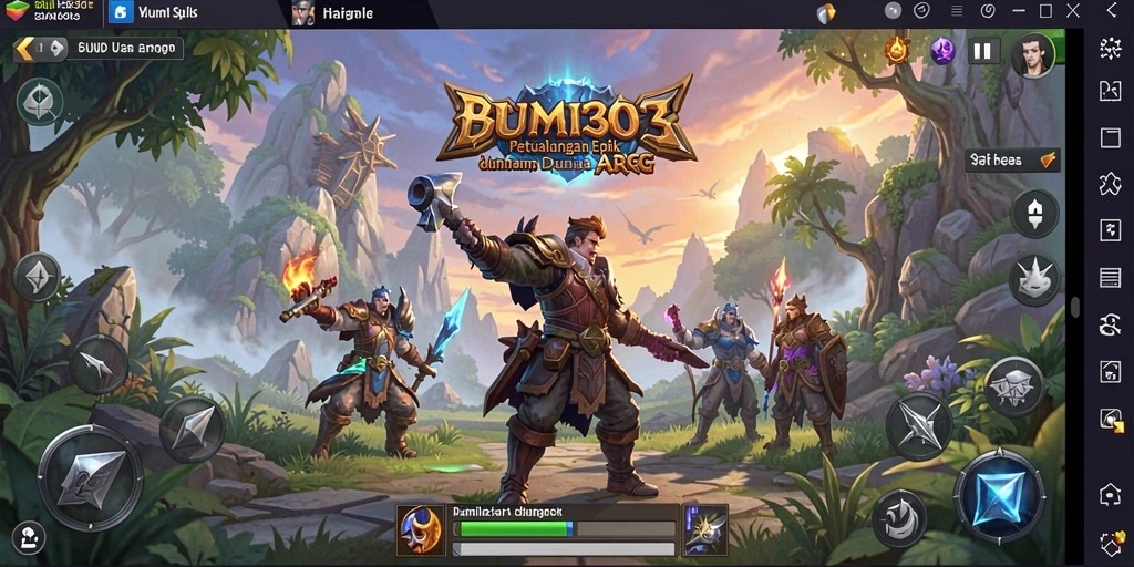 Screenshot BUMI303 memperlihatkan aksi pertempuran yang mendebarkan.
