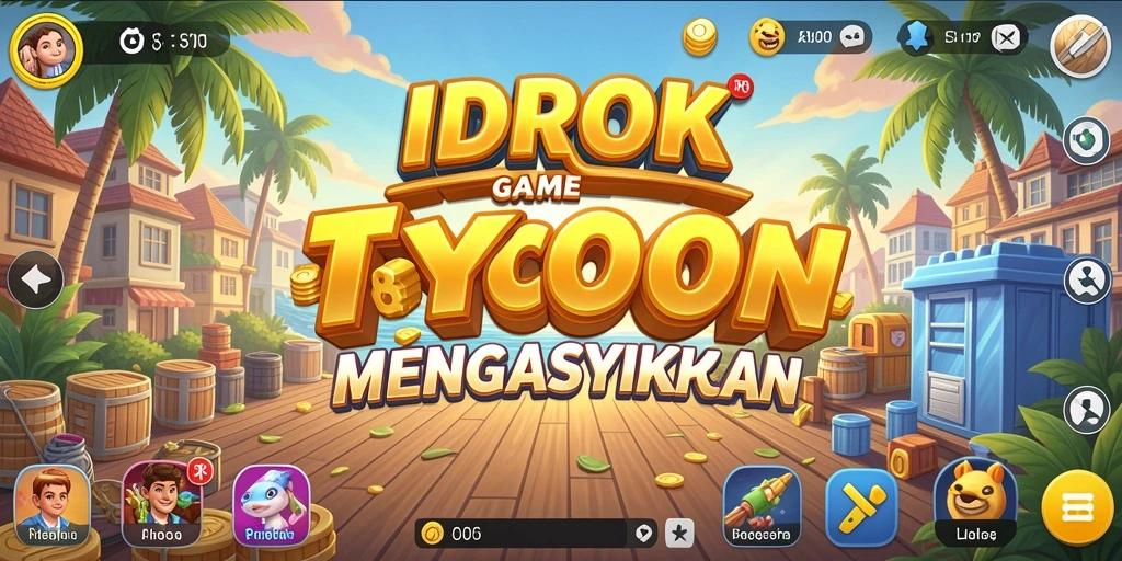 Gameplay seru dan mendebarkan dalam IDROK sebagai game Tycoon.