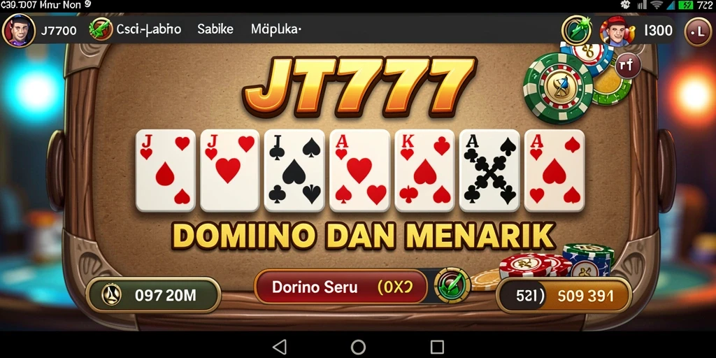 Screenshot JT777 menampilkan aksi seru permainan Domino.