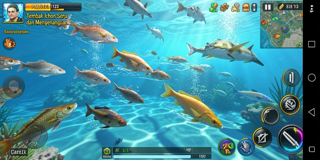 Screenshot utama PAUS123 menampilkan aksi seru Tembak Ikan.