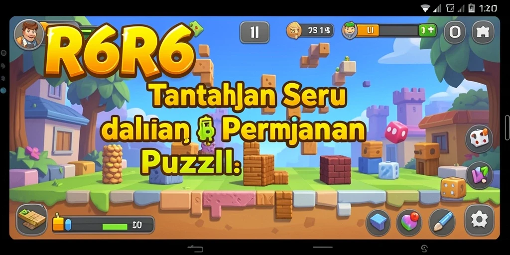 Screenshot gameplay R6R6 menampilkan tantangan puzzle yang menarik.