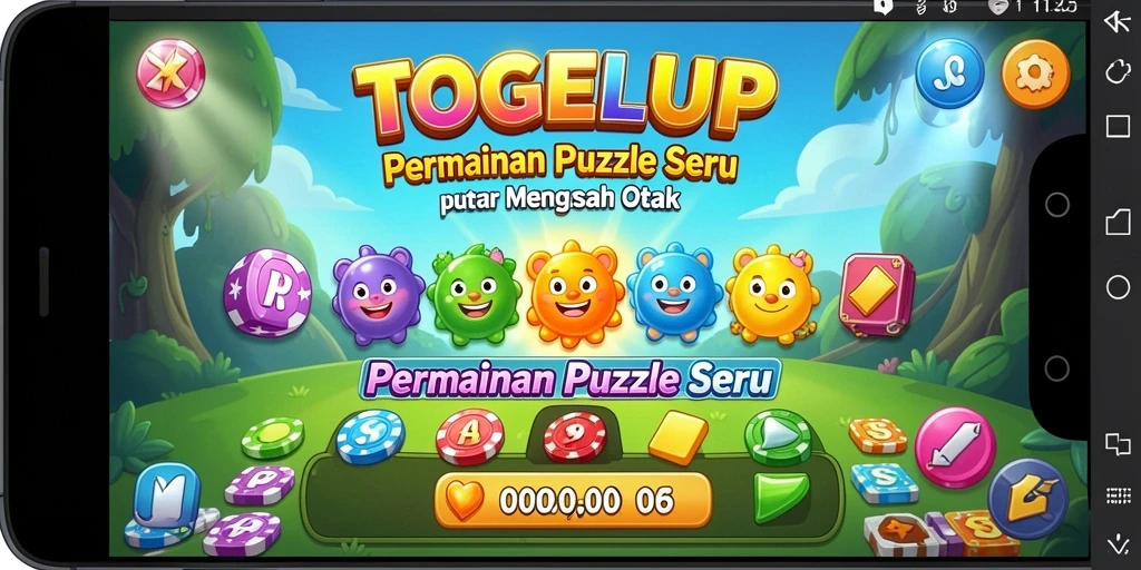 Screenshot TOGELUP menampilkan gameplay puzzle yang penuh tantangan.